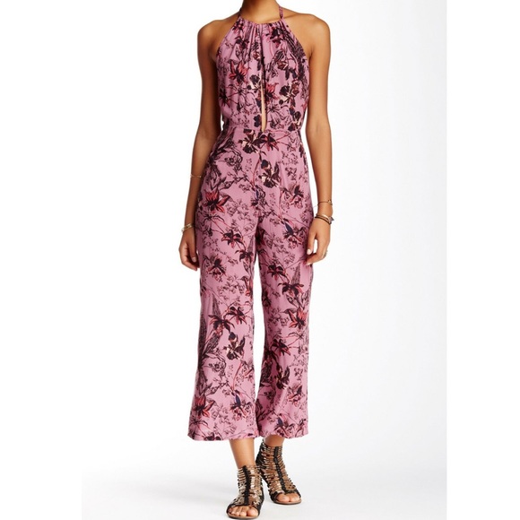 Free People Purple Floral Jumpsuit - Picture 1 of 4